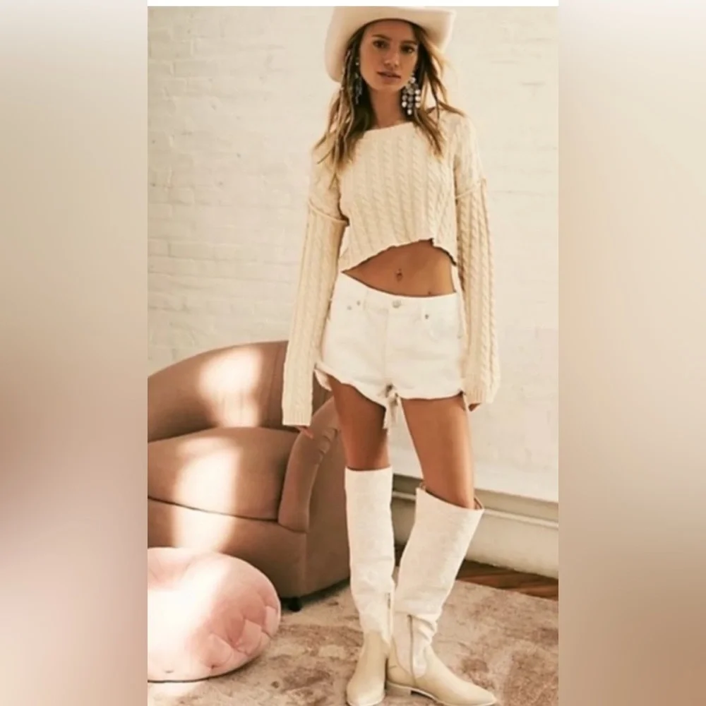 Free People Bren Textile Slouch Boots Size 37.5